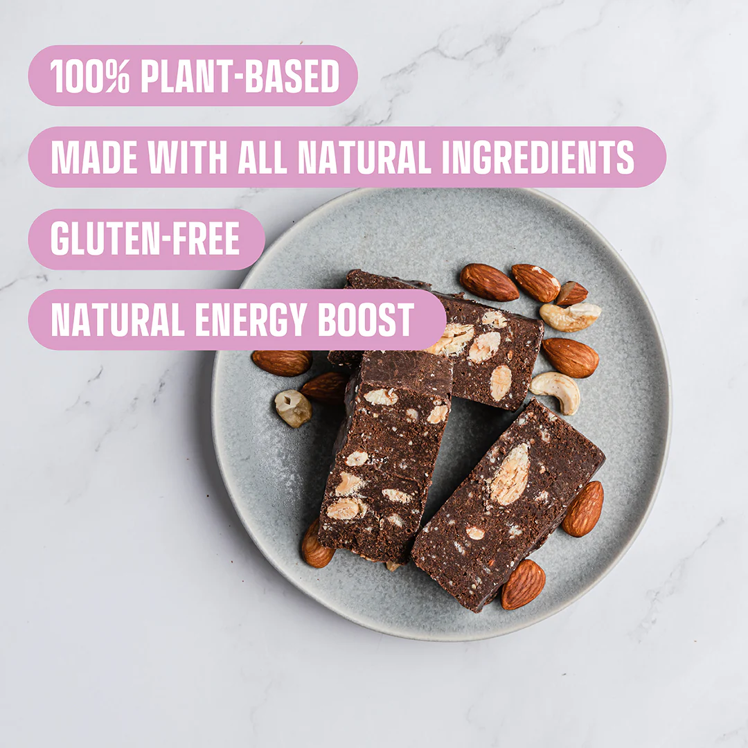 Vegan Choc Almond Fudge Slice - Image 3